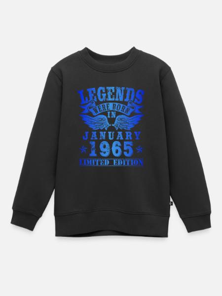 Les légendes sont nées en janvier 1965 - Sweat Premium enfant bio - noir