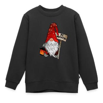 Gnome de Noël PC Gnome - Sweat Premium enfant bio - noir - Devant - AI Model Kid Female (0cm)