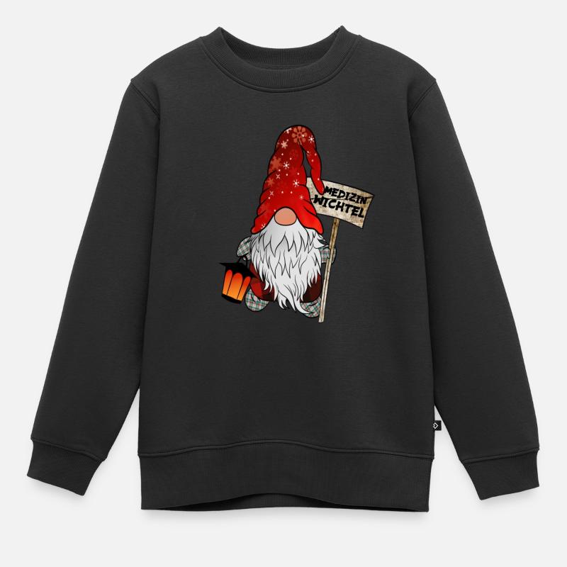 Medizin Wichtel - Kinder Premium Organic Sweatshirt - Schwarz
