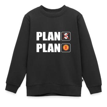 Le bitcoin - Sweat Premium enfant bio - noir - Devant - AI Model Kid Female (0cm)