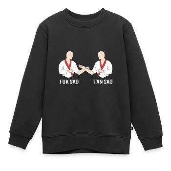 Wing Chun - Kinder Premium Organic Sweatshirt - Schwarz - Vorne - AI Model Kid Female (0cm)