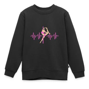 Pole Dance - Kinder Premium Organic Sweatshirt - Schwarz - Vorne - AI Model Kid Female (0cm)