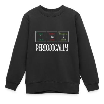 Tableau périodique - Sweat Premium enfant bio - noir - Devant - AI Model Kid Female (0cm)