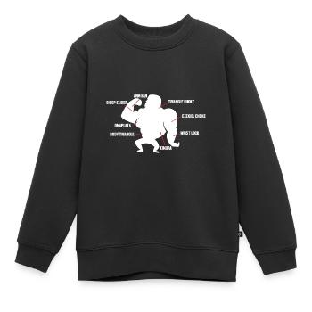 Jiu Jitsu Selbstverteidigung - Kinder Premium Organic Sweatshirt - Schwarz - Vorne - AI Model Kid Female (0cm)