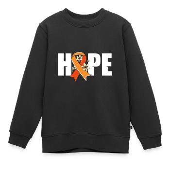 Leukämie Bewusstsein - Kinder Premium Organic Sweatshirt - Schwarz - Vorne - AI Model Kid Female (0cm)