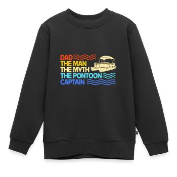 Bateau ponton Bateau Bateaux - Sweat Premium enfant bio - noir - Devant - AI Model Kid Female (0cm)