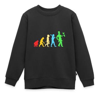 Zauberer Magie Magier Evolution - Kinder Premium Organic Sweatshirt - Schwarz - Vorne - AI Model Kid Female (0cm)