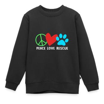 Sauvetage des animaux Droits des animaux Refuge pour animaux de sauvetage des animaux - Sweat Premium enfant bio - noir - Devant - AI Model Kid Female (0cm)