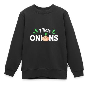 Onion - Kids Premium Organic Sweatshirt - black - Front - AI Model Kid Female (0cm)