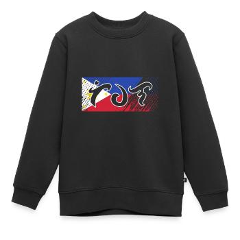 Philippinisch Philippinen - Kinder Premium Organic Sweatshirt - Schwarz - Vorne - AI Model Kid Female (0cm)