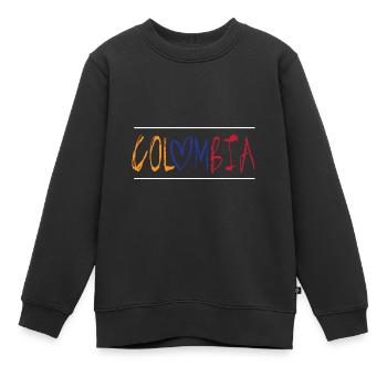 Kolumbien - Kinder Premium Organic Sweatshirt - Schwarz - Vorne - AI Model Kid Female (0cm)