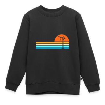 Kranführer Kran - Kinder Premium Organic Sweatshirt - Schwarz - Vorne - AI Model Kid Female (0cm)