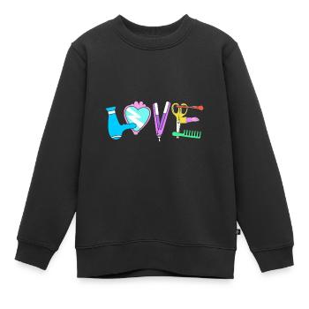 Kosmetikerin - Kinder Premium Organic Sweatshirt - Schwarz - Vorne - AI Model Kid Female (0cm)