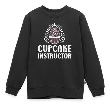 Cupcake Instructor - Kinder Premium Organic Sweatshirt - Schwarz - Vorne - AI Model Kid Female (0cm)