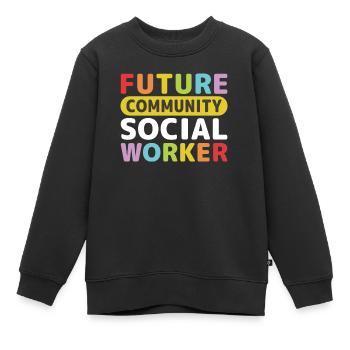 Future Community Social Worker - Kinder Premium Organic Sweatshirt - Schwarz - Vorne - AI Model Kid Female (0cm)