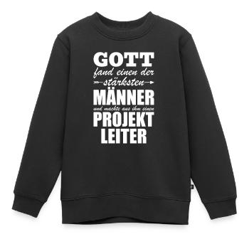 Gott Fand Einen Der Stärksten Männer - Kinder Premium Organic Sweatshirt - Schwarz - Vorne - AI Model Kid Female (0cm)