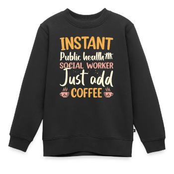 Instant Public Health Social Worker - Kinder Premium Organic Sweatshirt - Schwarz - Vorne - AI Model Kid Female (0cm)