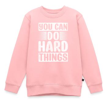 Motivate Inspire Encouragement Positivité Slogan - Sweat Premium enfant bio - rose - Devant - AI Model Kid Female (0cm)