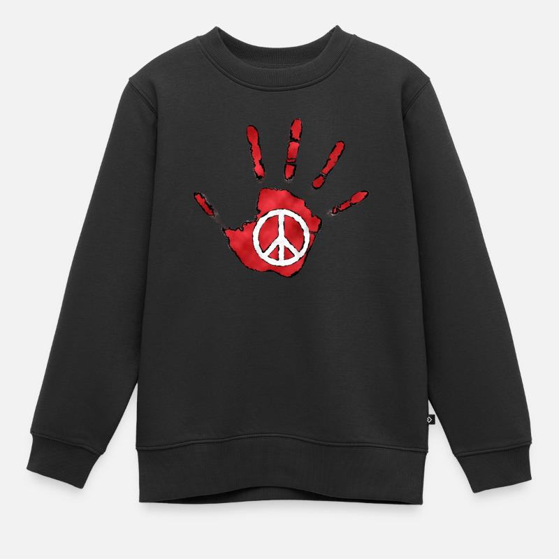 peace - Sweat Premium enfant bio - noir