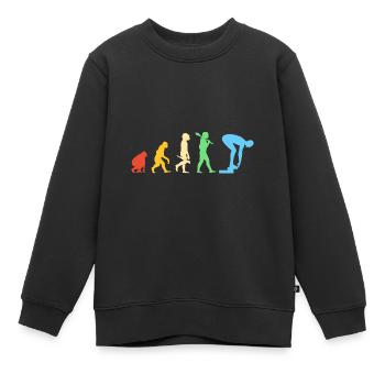 Swimming Swimmers Swimming Pool Swimming Instructors - Kids Premium Organic Sweatshirt - black - Front - AI Model Kid Female (0cm)