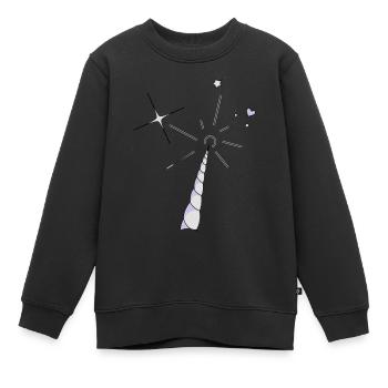 Einhorn Horn - Kinder Premium Organic Sweatshirt - Schwarz - Vorne - AI Model Kid Female (0cm)