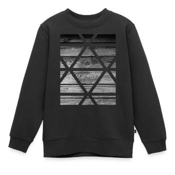 Holz - Kinder Premium Organic Sweatshirt - Schwarz - Vorne - AI Model Kid Female (0cm)