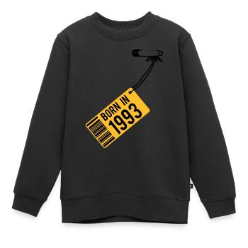 Geburtstag - Born in 1993 - Kinder Premium Organic Sweatshirt - Schwarz - Vorne - AI Model Kid Female (0cm)