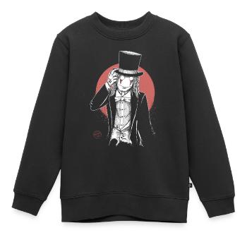Spooky guy - Kids Premium Organic Sweatshirt - black - Front - AI Model Kid Female (0cm)