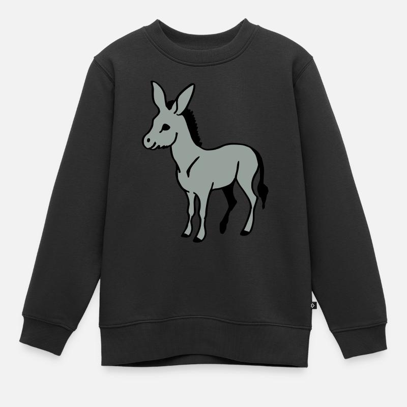 Âne - Sweat Premium enfant bio - noir