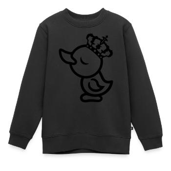 arrogant eitel koenig koenigin prinzessin chick kr - Kinder Premium Organic Sweatshirt - Schwarz - Vorne - AI Model Kid Female (0cm)