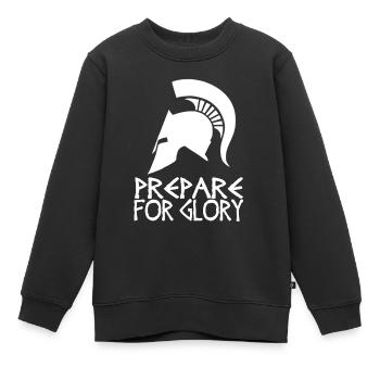 Sparta Préparation pour la gloire - Sweat Premium enfant bio - noir - Devant - AI Model Kid Female (0cm)