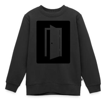 Tür - Kinder Premium Organic Sweatshirt - Schwarz - Vorne - AI Model Kid Female (0cm)