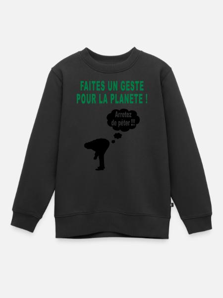 humour écolo - Sweat Premium enfant bio - noir