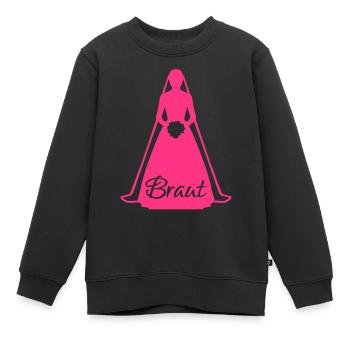 Braut - Kinder Premium Organic Sweatshirt - Schwarz - Vorne - AI Model Kid Female (0cm)
