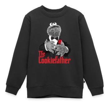 Sesamstraße Cookiefather - Kinder Premium Organic Sweatshirt - Schwarz - Vorne - AI Model Kid Female (0cm)