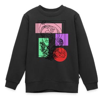 Statue - Kinder Premium Organic Sweatshirt - Schwarz - Vorne - AI Model Kid Female (0cm)