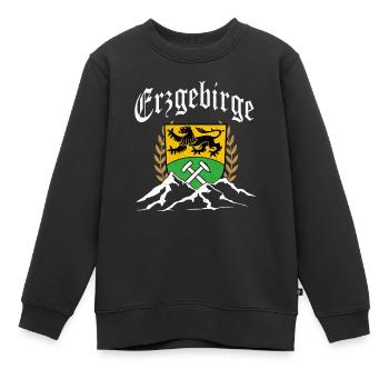 Armoiries d'Erzgebirge Montagnes Erzgebirgler Ossi - Sweat Premium enfant bio - noir - Devant - AI Model Kid Female (0cm)