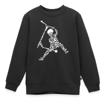 Cadeau de cascadeur pour scooter - Sweat Premium enfant bio - noir - Devant - AI Model Kid Female (0cm)