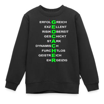 Geocacher Geocaching Geschenke GPS - Kinder Premium Organic Sweatshirt - Schwarz - Vorne - AI Model Kid Female (0cm)