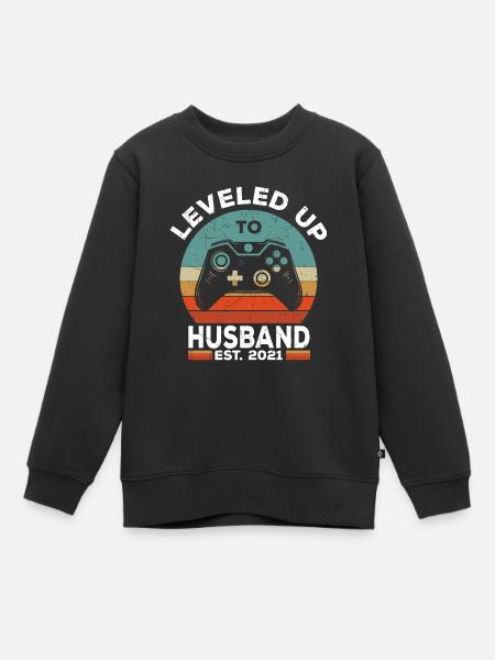 Ehemann 2021 Gamer Hochzeit Geschenk - Kinder Premium Organic Sweatshirt - Schwarz