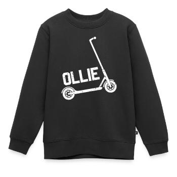 Scooter Stunt Ollie Scooter Garçons - Sweat Premium enfant bio - noir - Devant - AI Model Kid Female (0cm)