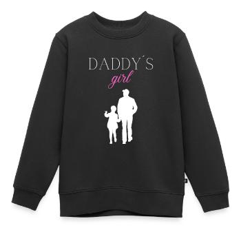 Daddys girl baby Kinder Geschenk - Kinder Premium Organic Sweatshirt - Schwarz - Vorne - AI Model Kid Female (0cm)