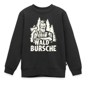 Bûcheron forestier - Sweat Premium enfant bio - noir - Devant - AI Model Kid Female (0cm)