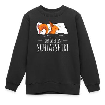 Offizielles Schlafshirt Eichhörnchen Geschenk - Kinder Premium Organic Sweatshirt - Schwarz - Vorne - AI Model Kid Female (0cm)