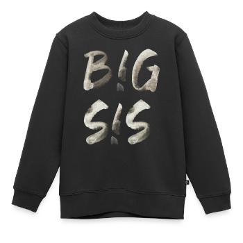 big sis SChrift grande sœur rengaine enfants - Sweat Premium enfant bio - noir - Devant - AI Model Kid Female (0cm)