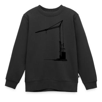 TDK Grue grue chantier de construction ouvrier de construction grue - Sweat Premium enfant bio - noir - Devant - AI Model Kid Female (0cm)