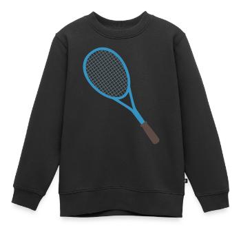 tennis racket - Kids Premium Organic Sweatshirt - black - Front - AI Model Kid Female (0cm)