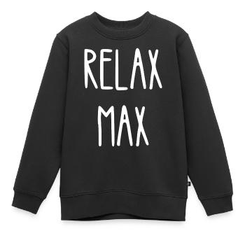 relax max - Sweat Premium enfant bio - noir - Devant - AI Model Kid Female (0cm)