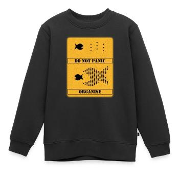 Pas de panique - Organisez-vous! Nous sommes les 99 - Sweat Premium enfant bio - noir - Devant - AI Model Kid Female (0cm)