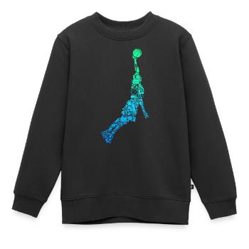 Basket basket-ball garçons hommes enfants - Sweat Premium enfant bio - noir - Devant - AI Model Kid Female (0cm)